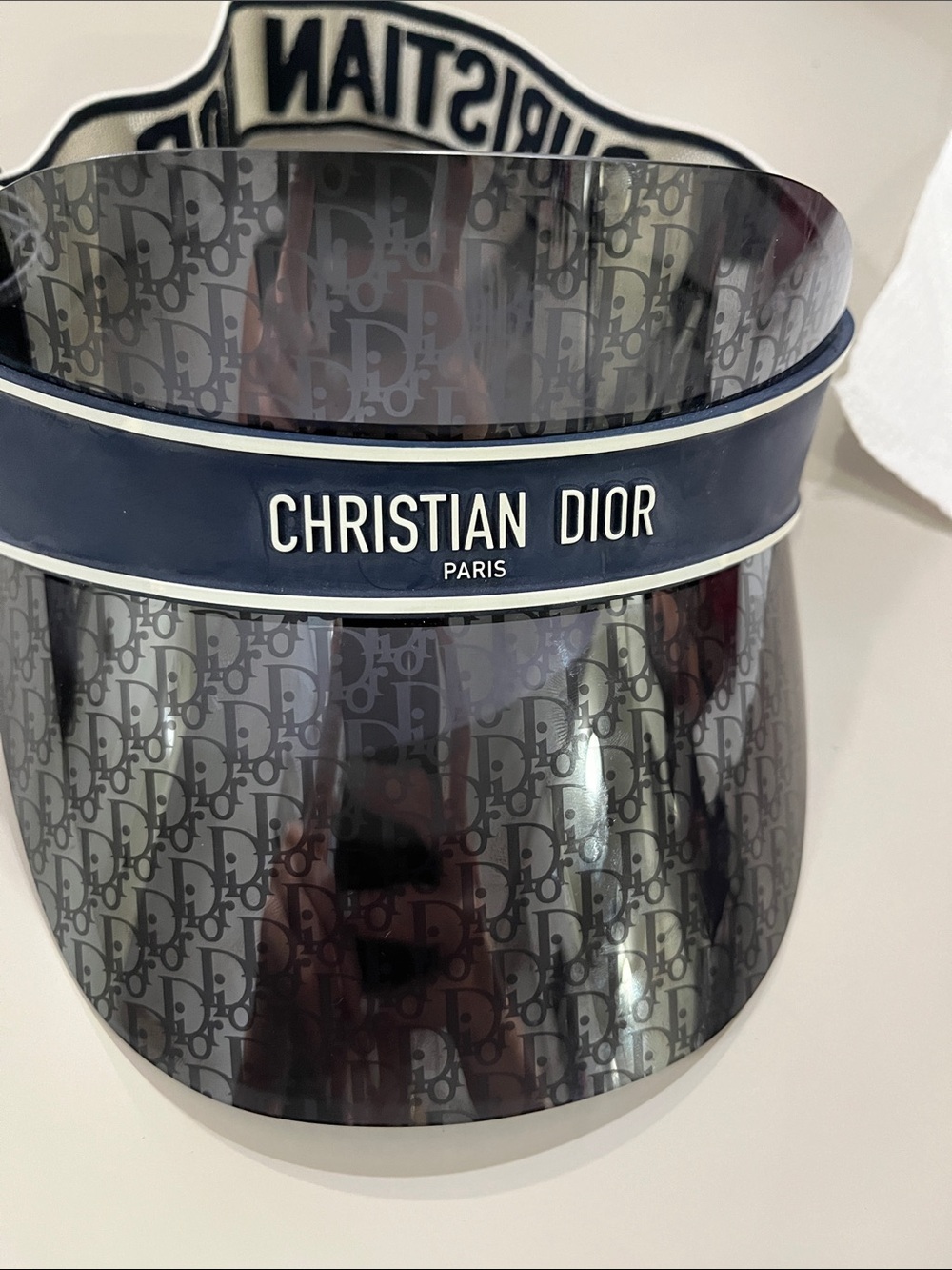 Dior Navy and Smoke Monogram Visor